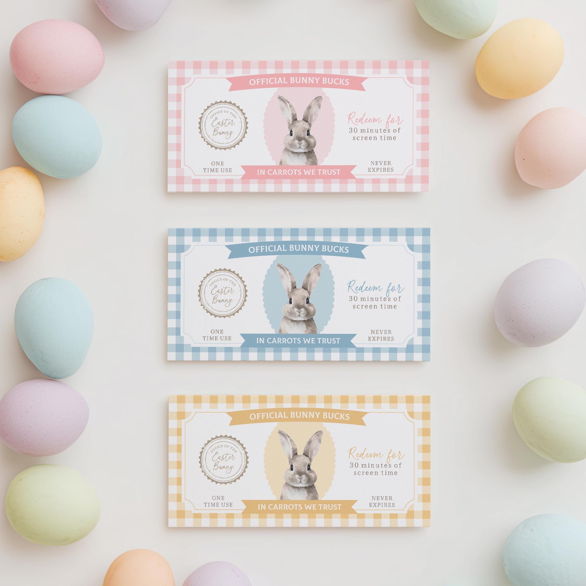 Easter Bunny Bucks Printable, Editable Easter Egg Filler Coupons ...