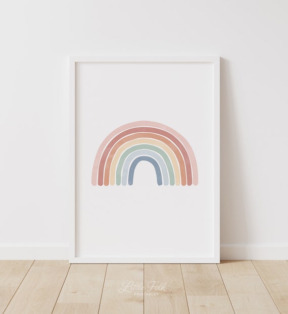 Rainbow Wall Art, Rainbow Nursery Decor, PRINTABLE Wall Art, Kids Room Decor, Rainbow Poster, DIGITAL DOWNLOAD