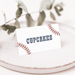 Bearbeitbare Baseball-Geburtstags-Lebensmitteletikettenvorlage, druckbare Baseball-Geburtstags-Zeltkarte, kleiner Rookie, DIGITALER DOWNLOAD