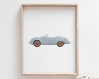 Vintage Speedster Print, Retro Car Wall Art, Printable Travel Wall Art, Travel Nursery Decor, Boys Room Decor, DIGITAL DOWNLOAD