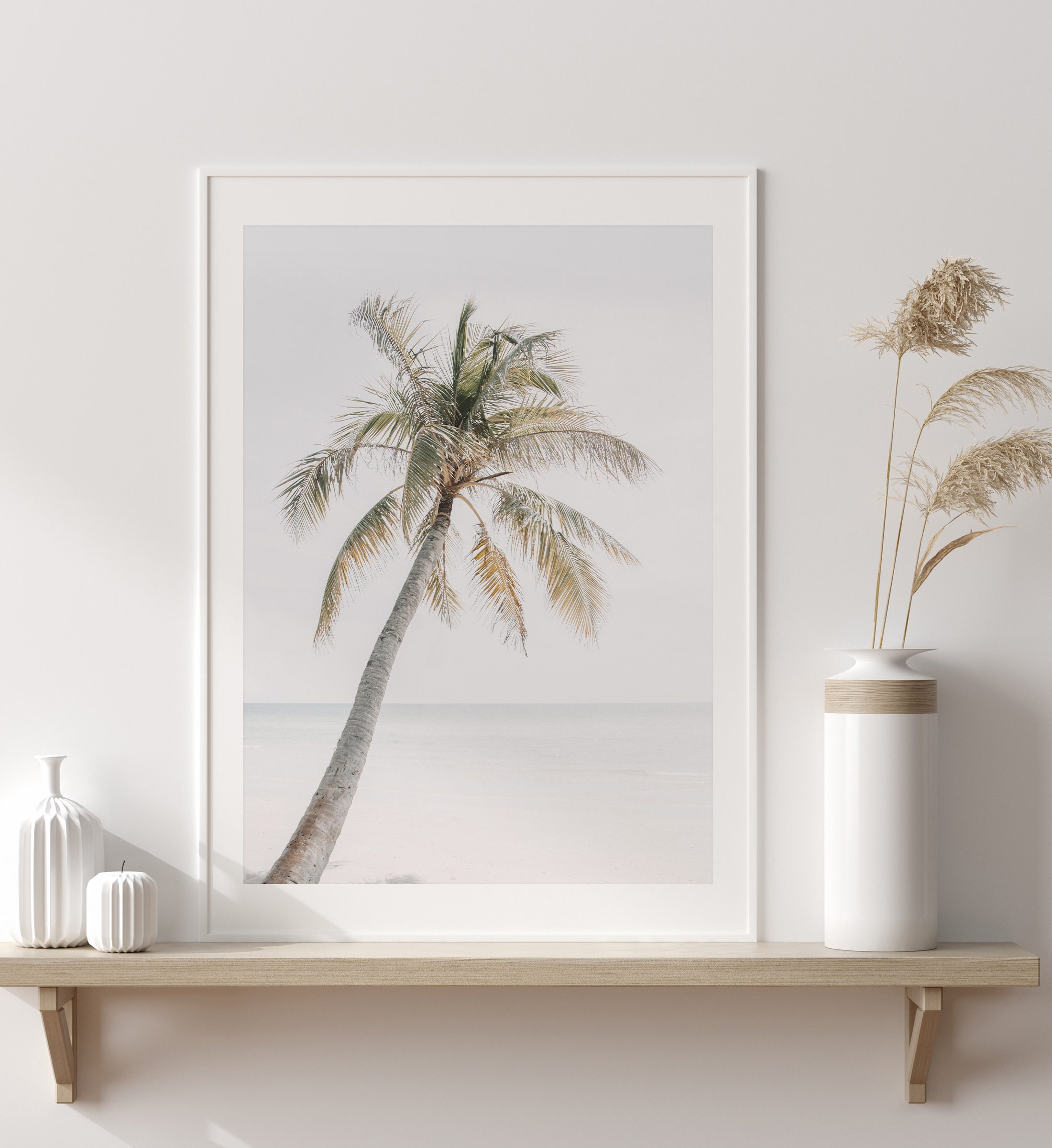 Palm Tree Print Pastel Beach Print Beach Photography | Etsy