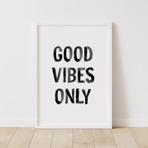 Good Vibes Only Print, Surf Nursery Decor, Printable Quote Wall Art, Coastal Baby Room Decor, Beach Nursery Decor, DIGITAL DOWNLOAD