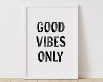 Good Vibes Only Print, Surf Nursery Decor, Printable Quote Wall Art, Coastal Baby Room Decor, Beach Nursery Decor, DIGITAL DOWNLOAD