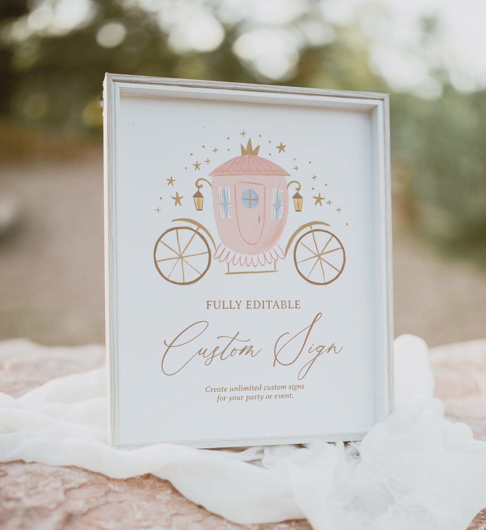 Editable Princess Birthday Custom Sign Template, Printable Princess ...