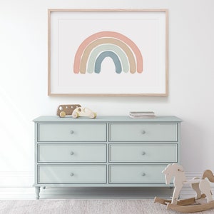 Rainbow Wall Art, Rainbow Nursery Decor, Printable Wall Art, Watercolor Rainbow Print, Kids Room Decor, DIGITAL DOWNLOAD image 3