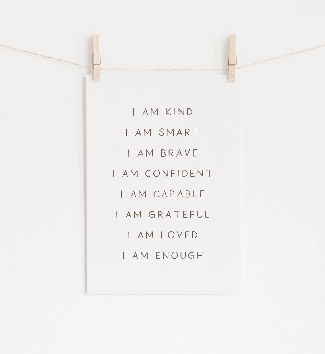 Affirmation Print for Kids Inspirational Kids Room Decor - Etsy