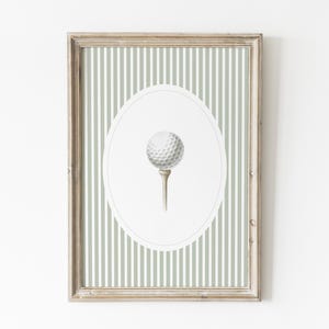 Golf Ball Nursery Print, Vintage Golf Nursery Wall Decor, Printable Sage Green Golf Wall Art, Sage Boys Room Decor, DIGITAL DOWNLOAD