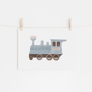 Train Poster, Printable Train Wall Art, Steam Locomotive, Transportation Decor, Boys Room Decor, DIGITAL DOWNLOAD image 4