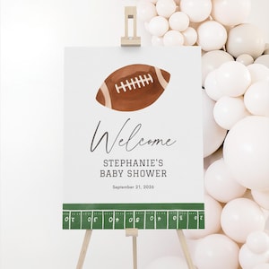 Football Baby Shower Welcome Sign, Little All Star Football Baby Shower Welcome Sign Template, Tailgate Baby Shower Sign, DIGITAL DOWNLOAD