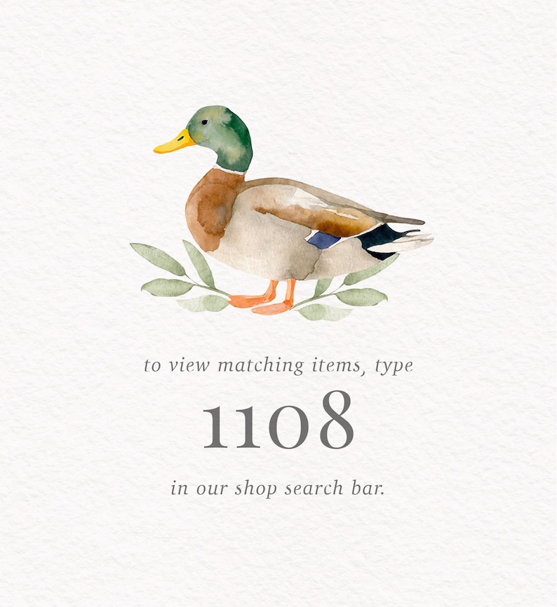 Duck Baby Shower Invitation, Blue Gingham Mallard Duck Baby Shower Invite Template, Duck Hunting Invitation, DIGITAL DOWNLOAD image 7