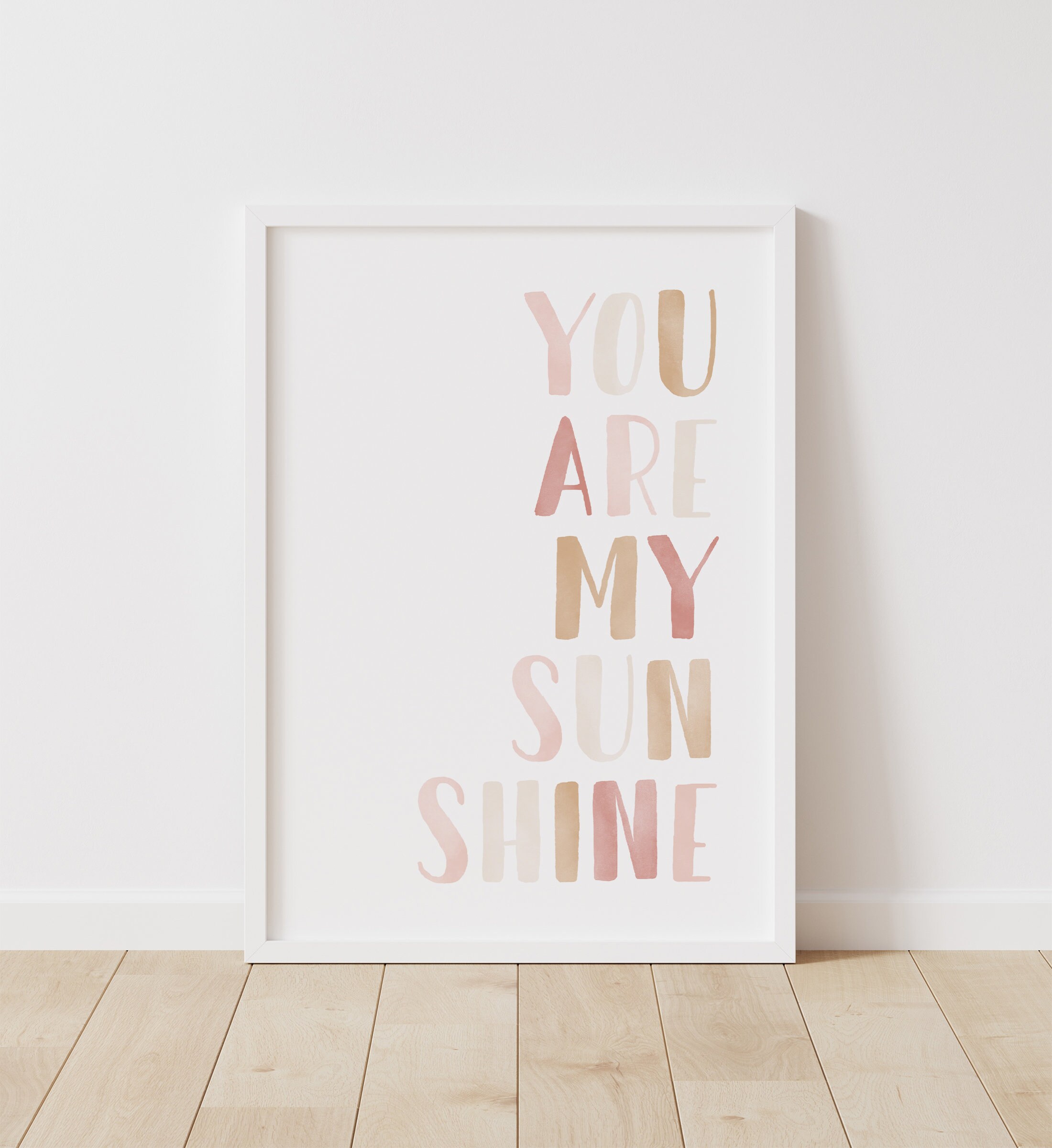 Nursery Decor: 3 Framed You Are My Sunshine Lyrics 8”x11” Baby