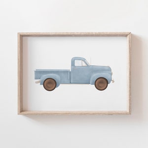 Vintage Truck Print, Printable Pickup Truck Wall Art, Travel Wall Art, Travel Nursery Decor, Boys Room Decor, DIGITAL DOWNLOAD
