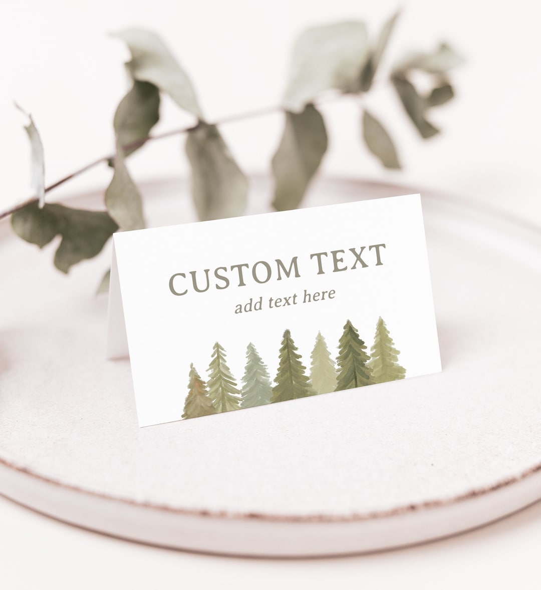 Editable Woodland Baby Shower Place Card Template, Printable Woodland ...