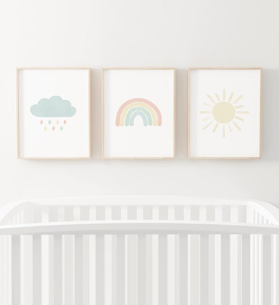 Pastel Nursery Print Rainbow Prints for Nursery Pastel Nursery Decor Baby  Girl Rainbow Nursery Decor Rainbow Wall Art Printable 