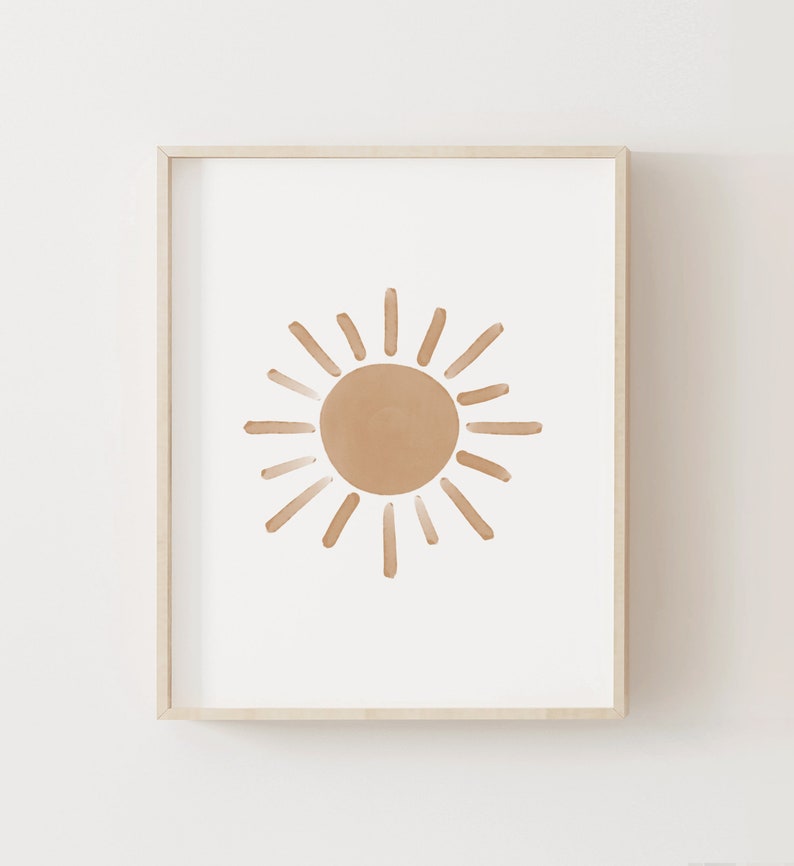 Neutral Cloud Moon and Sun Set of 3 Prints, Gender Neutral Nursery ...