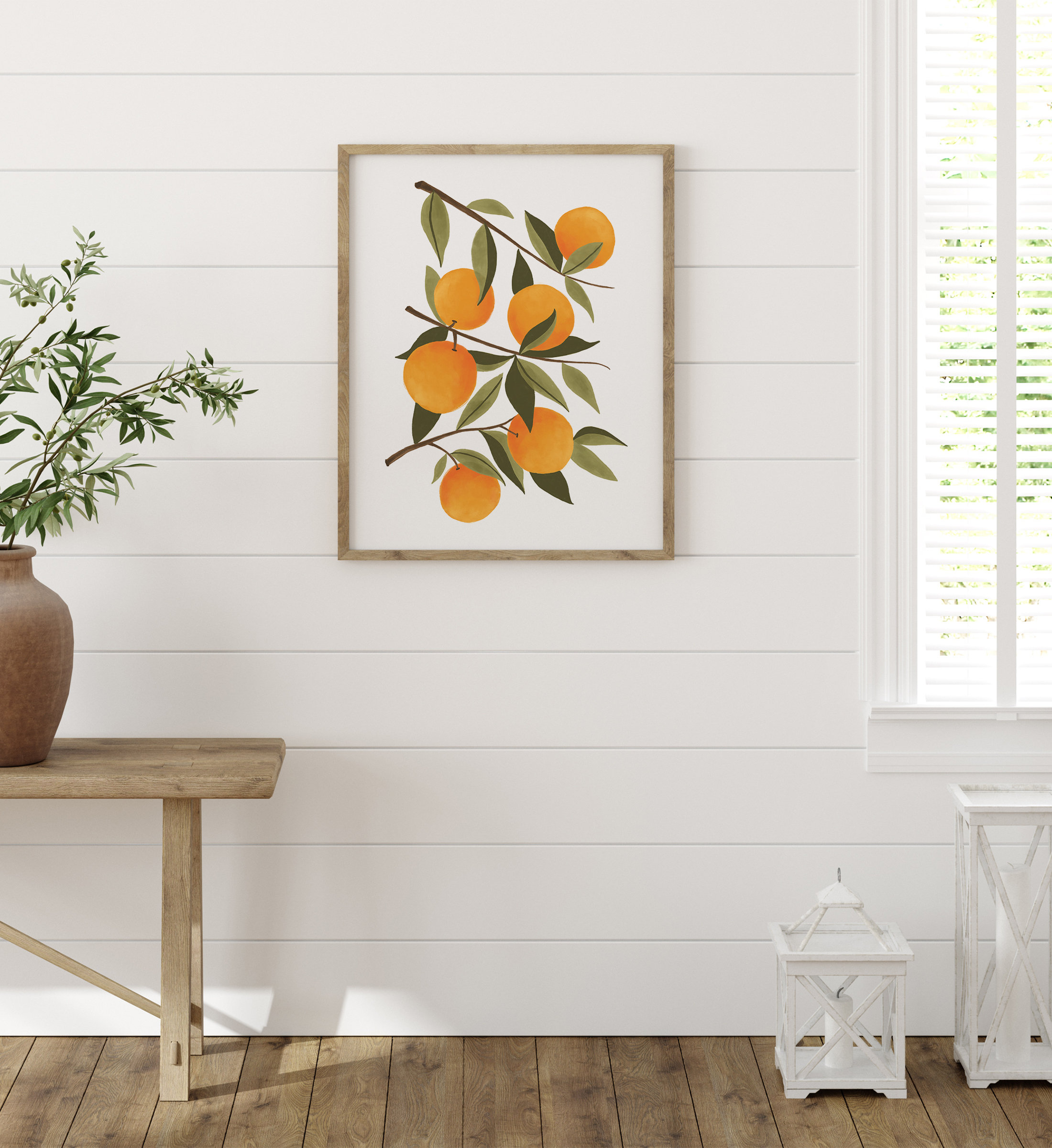 China Orange Botanical Print Kitchen Wall Art Prints Art & Collectibles