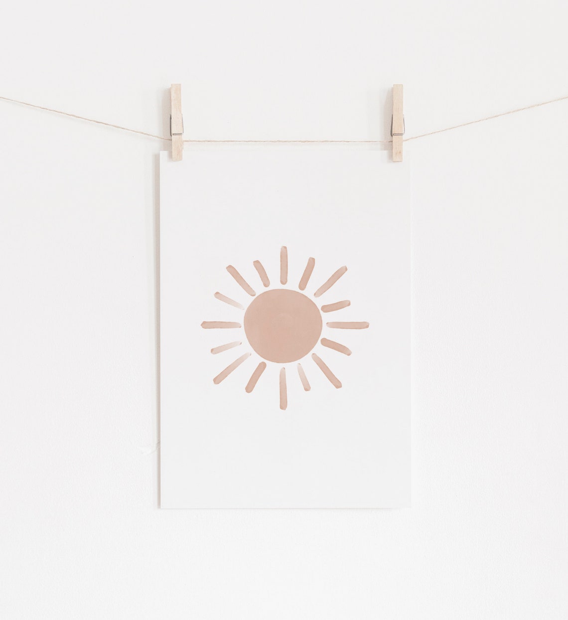 Neutral Rainbow Wall Art Set of 3 Prints Peach Nursery Etsy