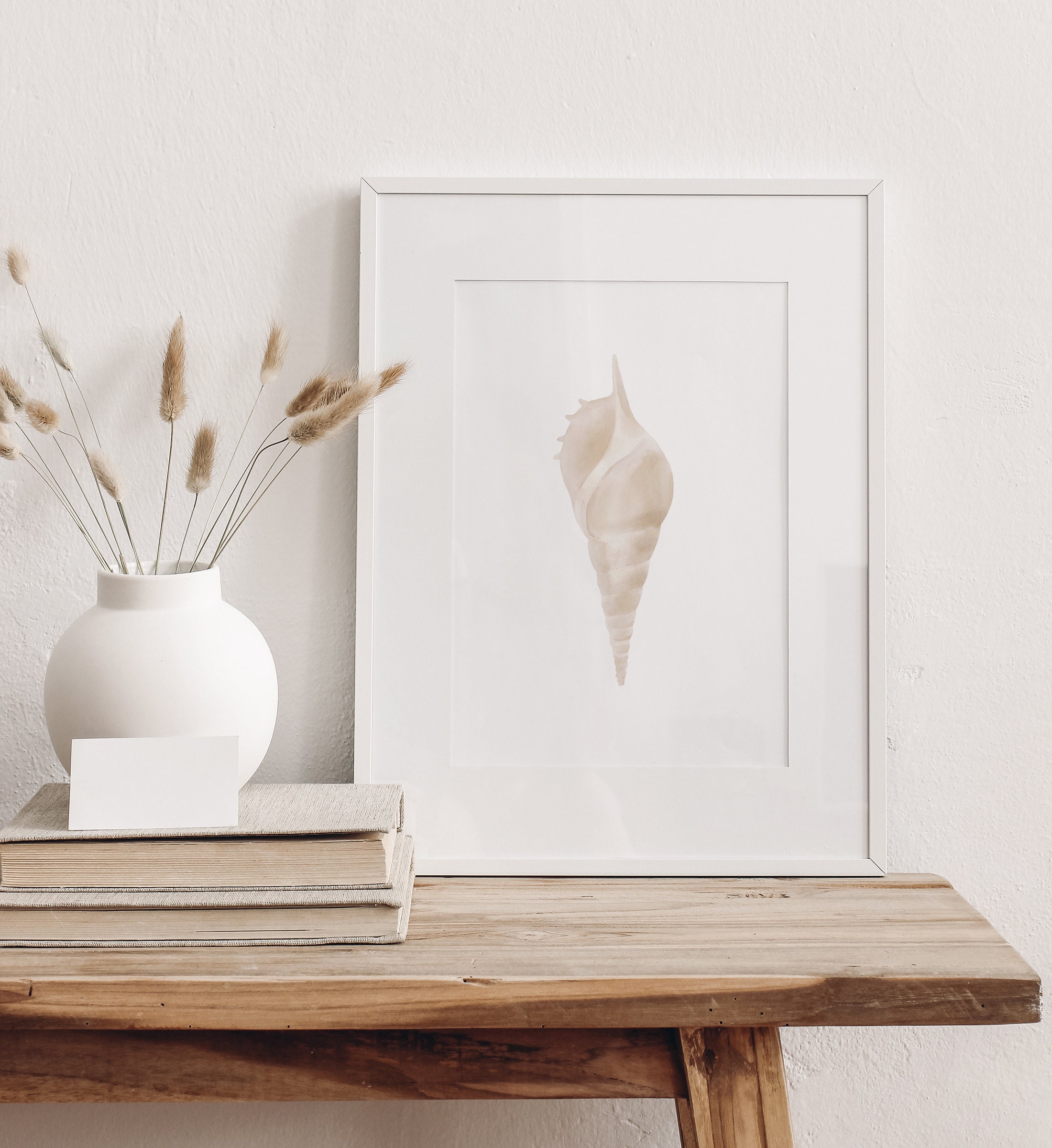 Conch Shell Print, Beach Nursery Decor, PRINTABLE Watercolor Sea Shell ...