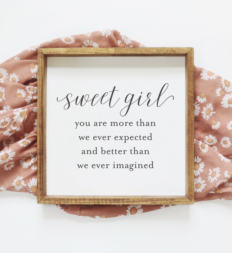 Sweet Girl Nursery Print Nursery Quote Print Printable Wall Etsy