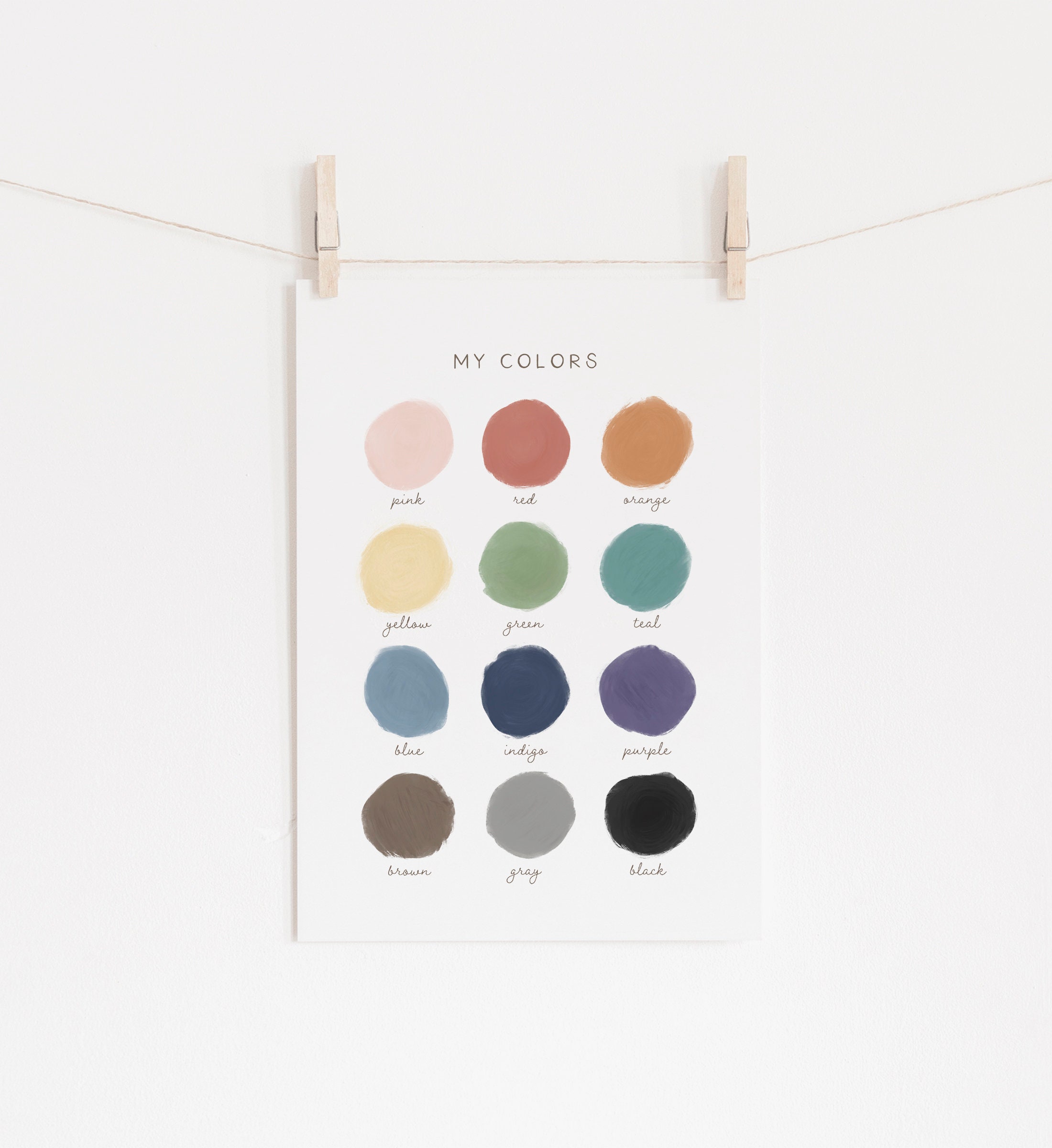 Colors Poster.pdf Educational Colors Poster, Printable Colors Wall Art, Rainbow Classroom ...