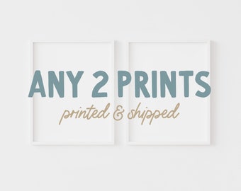 Any 2 Prints From My Shop, Set of 2, Shipped prints from Little Folk Printables, High-Quality Prints Mailed Directly to You