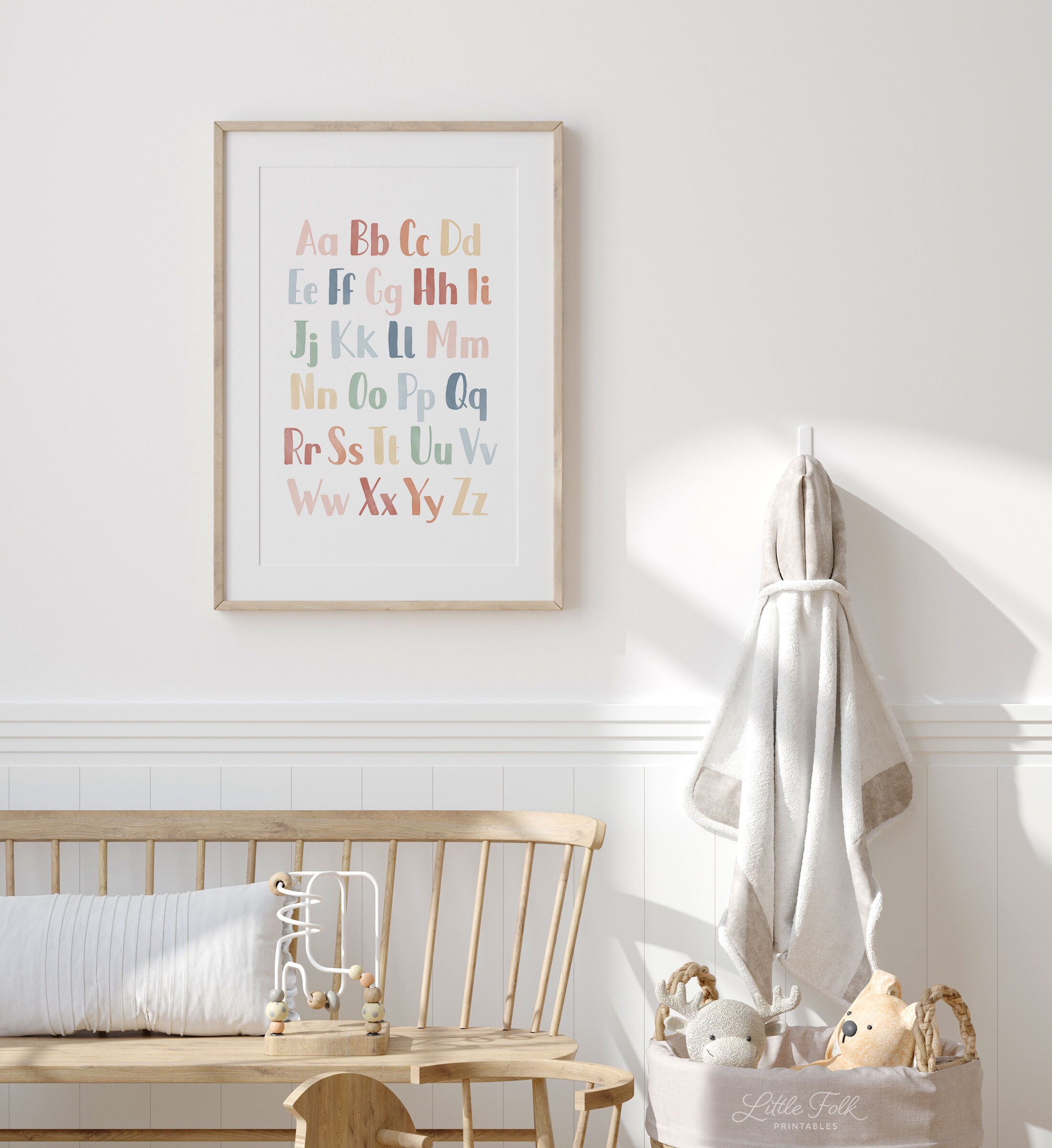 Rainbow Alphabet Poster, ABC Print, Printable Educational Wall Art ...