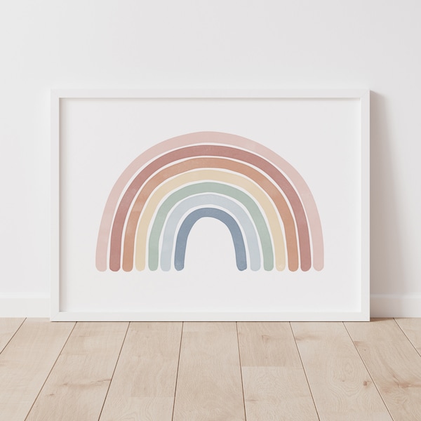 Rainbow Wall Art, Rainbow Nursery Decor, PRINTABLE Wall Art, Colorful Kids Room Decor, Kids Wall Art, DIGITAL DOWNLOAD