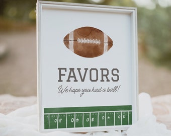 Football Birthday Favors Sign, Football Birthday Party Decor, We Hope You Had a Ball, 1st Year Down, DIGITAL DOWNLOAD