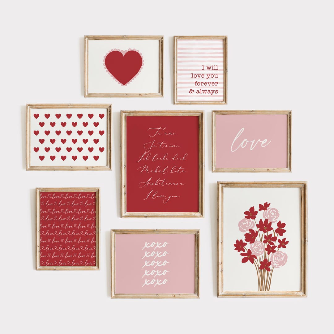 Valentines Day Wall Art, Printable Valentines Decor, Valentines Print ...