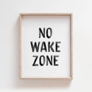 No Wake Zone Print, Surf Nursery Decor, Printable Quote Wall Art, Coastal Baby Room Decor, Beach Nursery Decor, DIGITAL DOWNLOAD