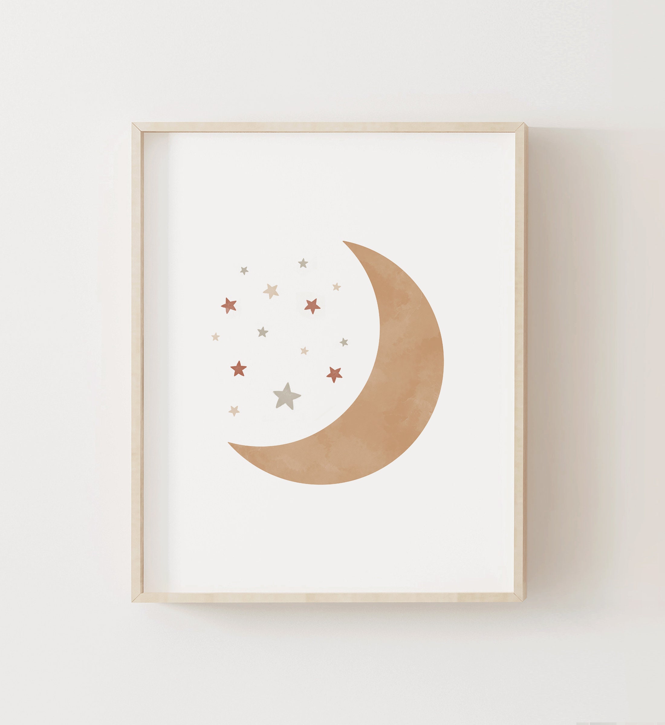 Neutral Cloud Moon and Sun Set of 3 Prints, Gender Neutral Nursery ...