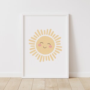Pastel Rainbow Wall Art Set of 3 Prints, Sun Rainbow Cloud, PRINTABLE ...