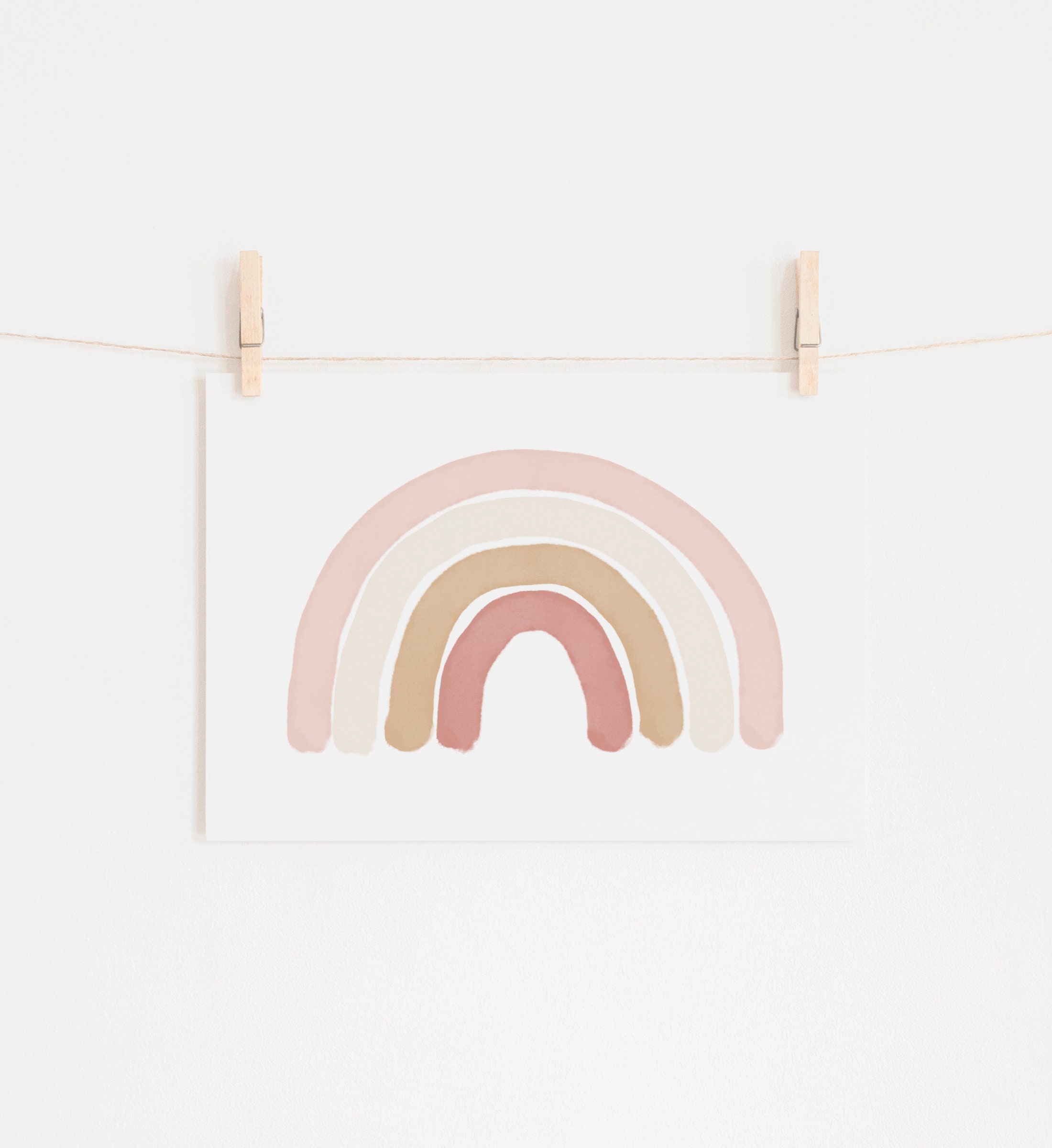 Neutral Rainbow Wall Art Rainbow Nursery Decor Printable Etsy