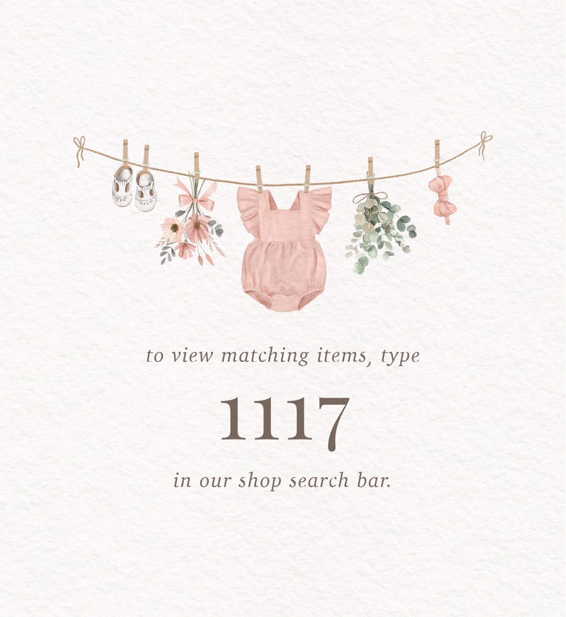 Boho Girl Baby Clothes Baby Shower Invitation Template, Editable Wildflower Baby Shower Invite, Pink Dress Clothesline, DIGITAL DOWNLOAD image 9