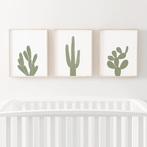 Kaktus Prints 3er Set, Boho Kaktus Wandkunst, druckbare Wandkunst, Kinderzimmer Dekor für Mädchen, DIGITAL DOWNLOAD
