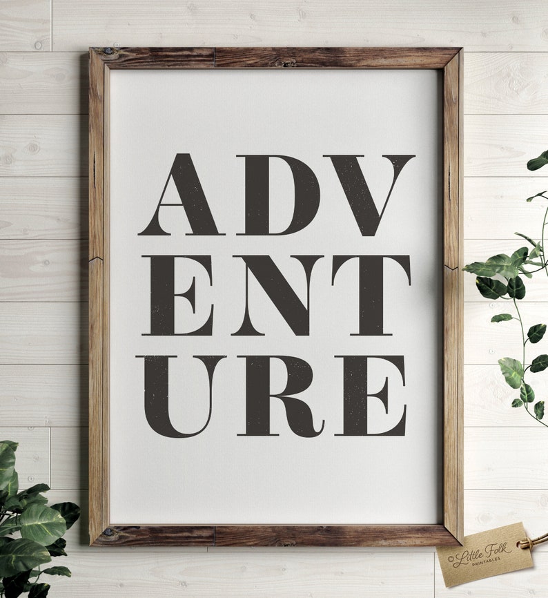 Adventure Print Printable Wall Art Woodland Nursery Decor Etsy