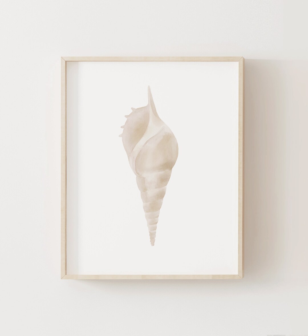 Conch Shell Print, Beach Nursery Decor, PRINTABLE Watercolor Sea Shell ...