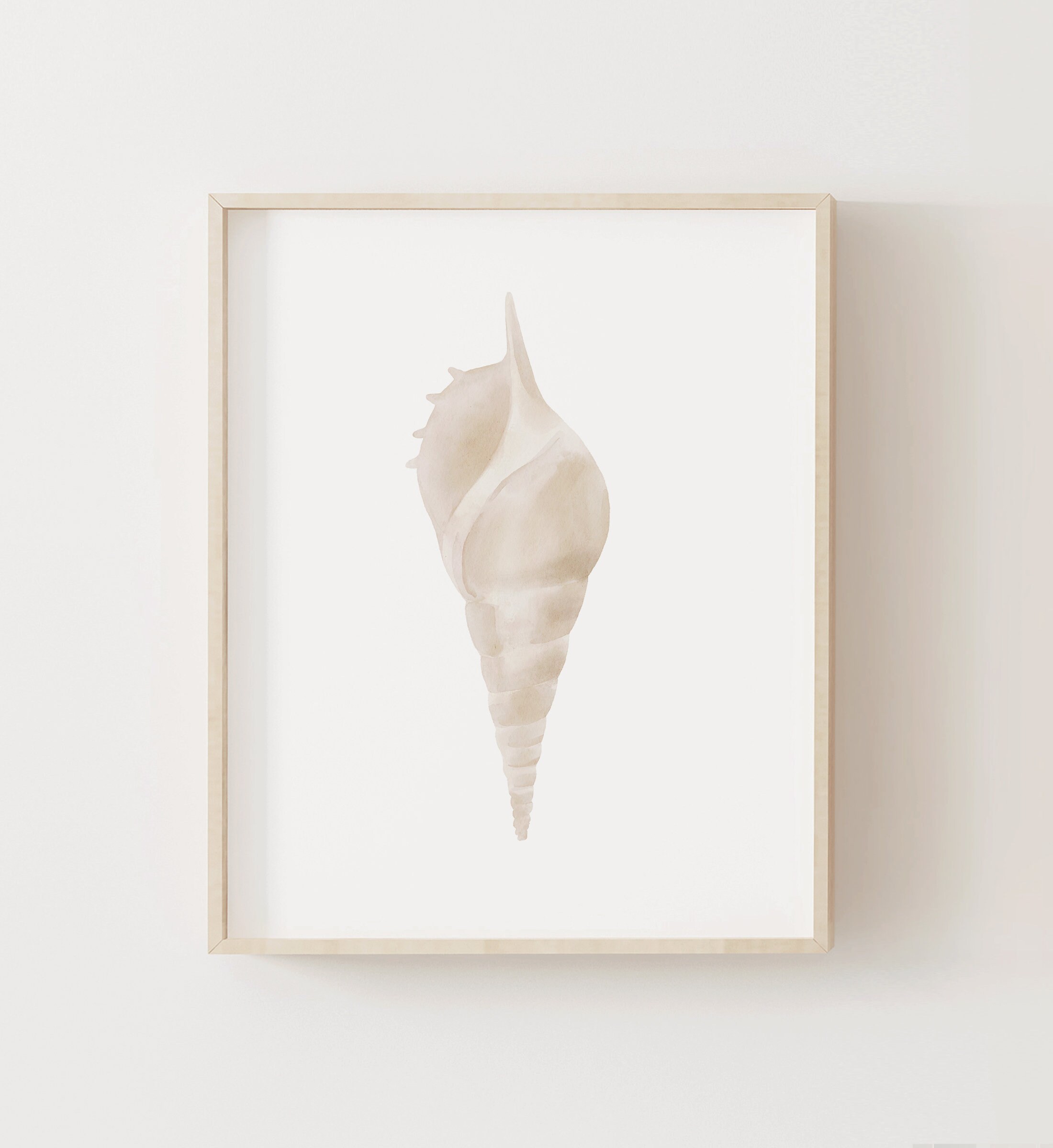 Conch Shell Print Beach Nursery Decor Printable Watercolor Etsy 日本