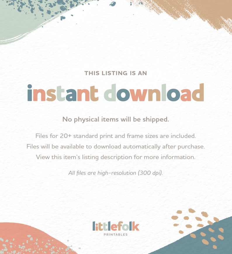 Neutral Rainbow Wall Art Gender Neutral Nursery Decor Printable Art INSTANT DOWNLOAD Kids Room Decor Set of 3 Prints