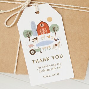 Editable Farm Birthday Party Favor Tag Template, Printable Barnyard ... Editable Farm Birthday Party Favor Tag Template, Printable Barnyard ...