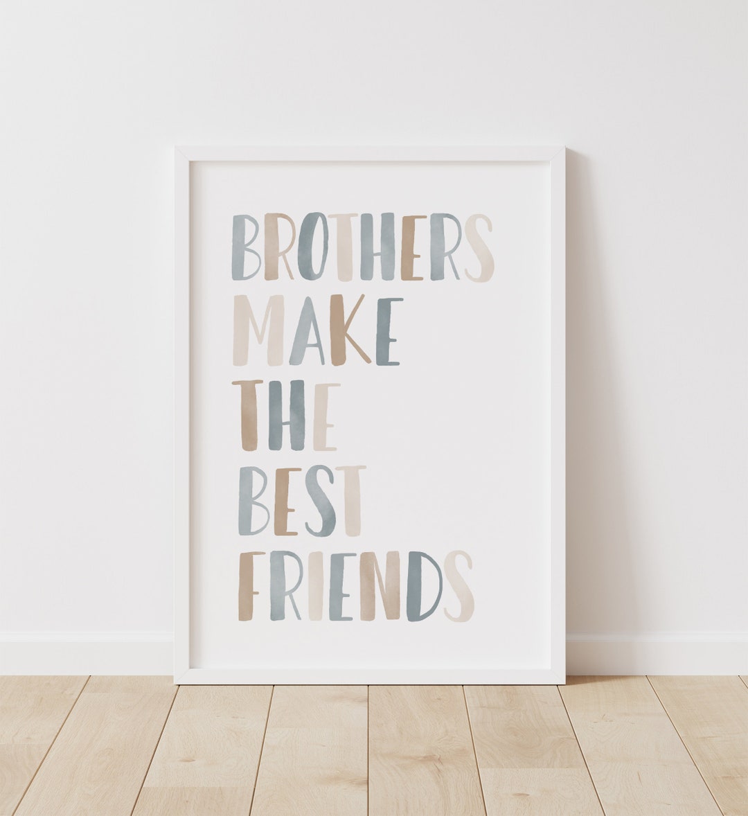 Brothers Make the Best Friends Print, Printable Nursery Wall Art, Boys ...