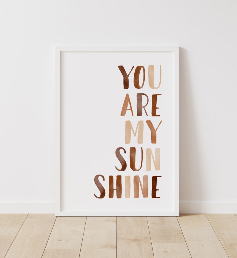 You Are My Sunshine Print Burnt Orange Nursery Decor Etsy