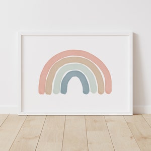 Rainbow Wall Art, Rainbow Nursery Decor, Printable Wall Art, Watercolor Rainbow Print, Kids Room Decor, DIGITAL DOWNLOAD