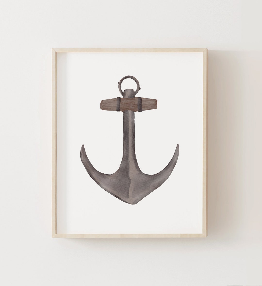 Watercolor Anchor Print, Nautical Nursery Decor, PRINTABLE Anchor Wall ...
