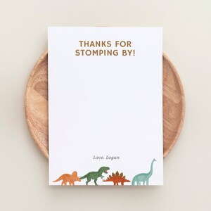 Editable Dinosaur Birthday Party Thank You Card Template, Printable ...