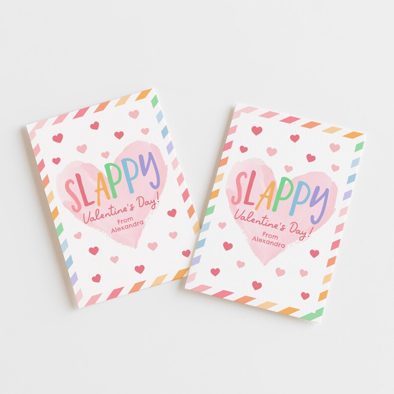 Printable Slap Bracelet Valentine's Day Card, Slappy Valentine Day ...