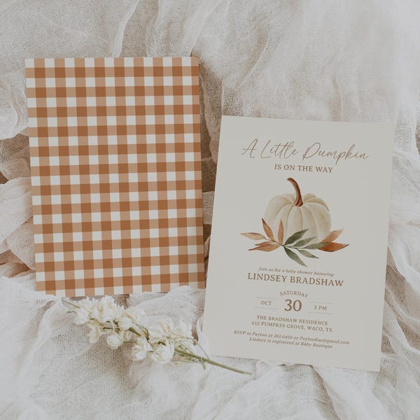 Little Pumpkin Baby Shower Invitation Etsy Little Pumpkin Baby Shower Invitation Etsy