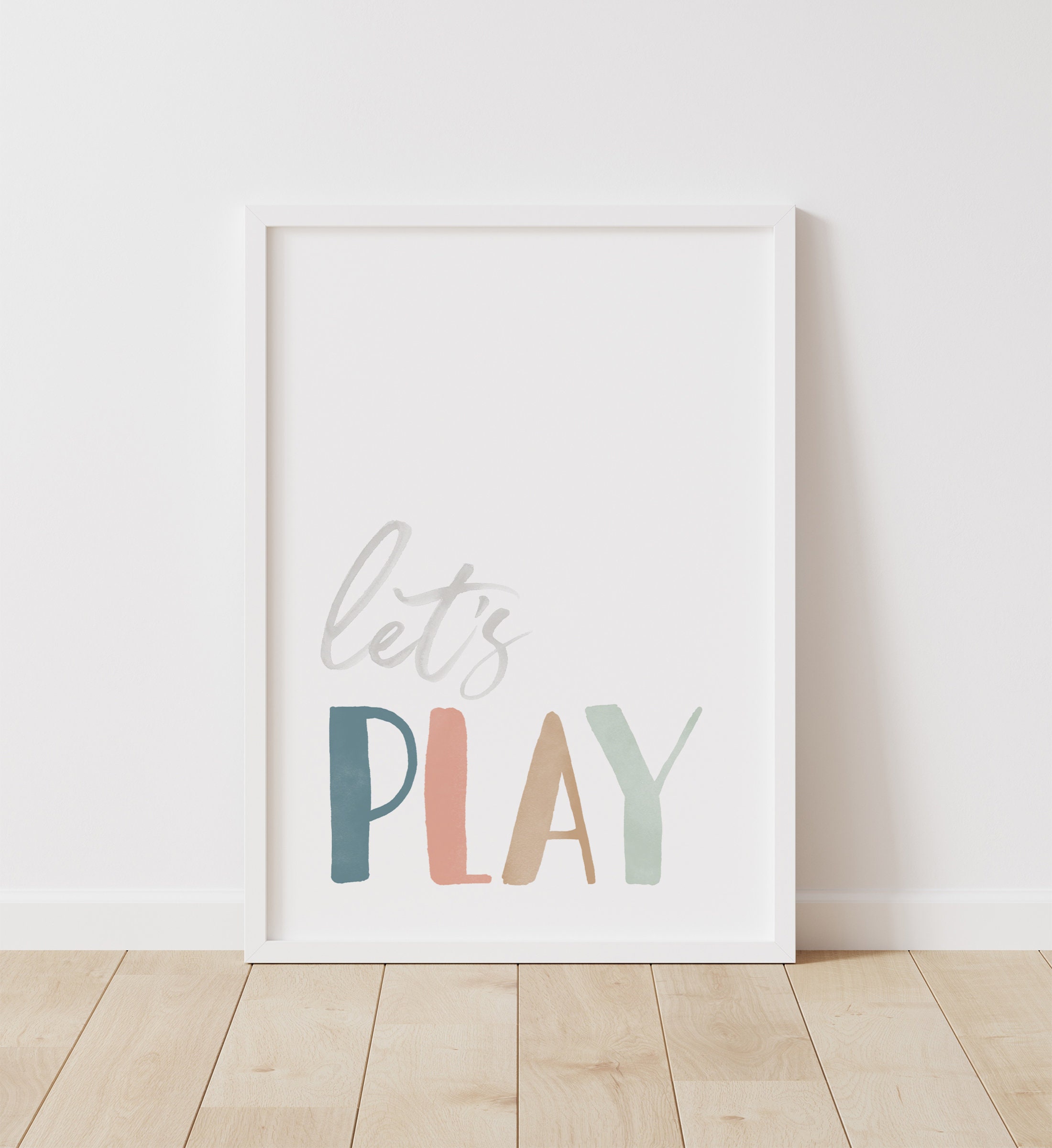 Digital Prints Prints Playroom Poster Let's Play Print PRINTABLE Wall