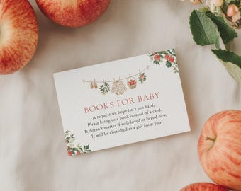 Sjabloon appel babyshower babyshower, appeltje van ons oog herfst babyboeken kaart, babykleding waslijn, digitale DOWNLOAD