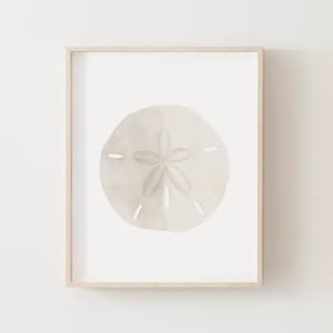 Impresión de dólar de arena, decoración de guardería de playa, arte de pared de dólar de arena con acuarela IMPRIMIBLE, decoración costera para el hogar, DESCARGA DIGITAL